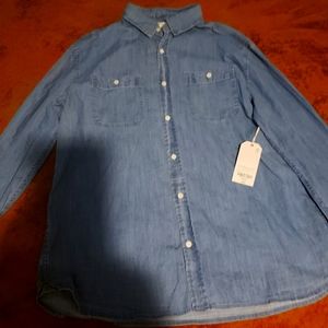 Mutual Weave blue jeaned shirt new Medium